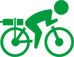 Fietsend naar je werk Logo
